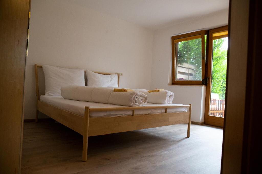 Postel nebo postele na pokoji v ubytování Ferienhaus Schiestl