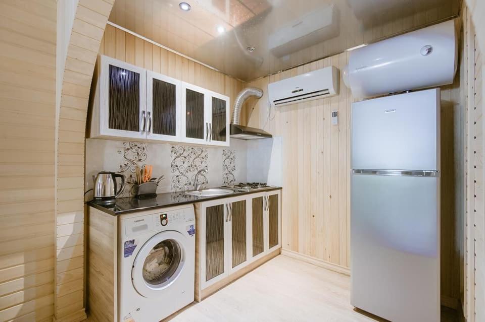 Kuchyň nebo kuchyňský kout v ubytování Shekhvetili Cottages 2N