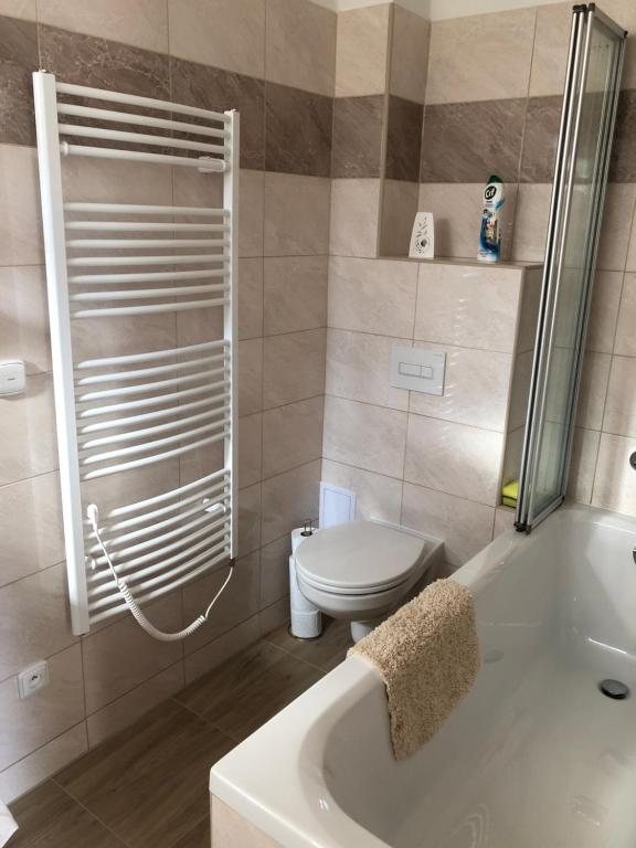 Koupelna v ubytování Roothaus