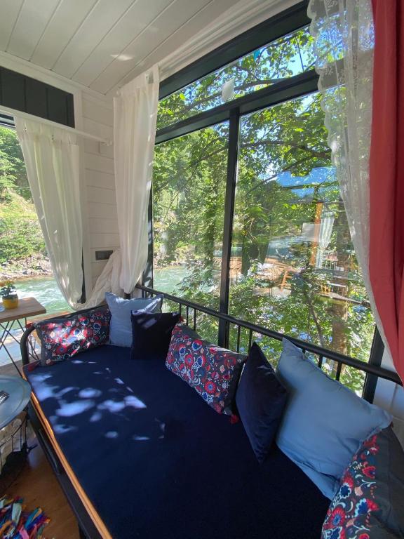 Posezení v ubytování Vagona Tiny House