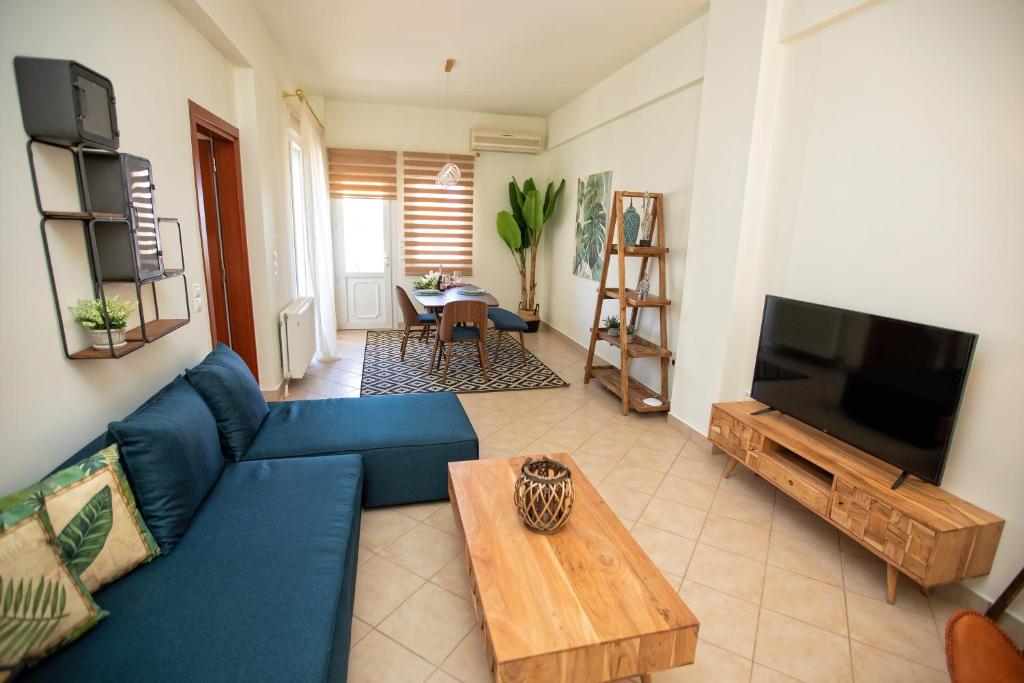 Μια τηλεόραση ή/και κέντρο ψυχαγωγίας στο Chios Luxury Apartment
