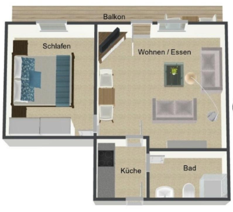 Půdorys ubytování Appertment Bärenstein 1