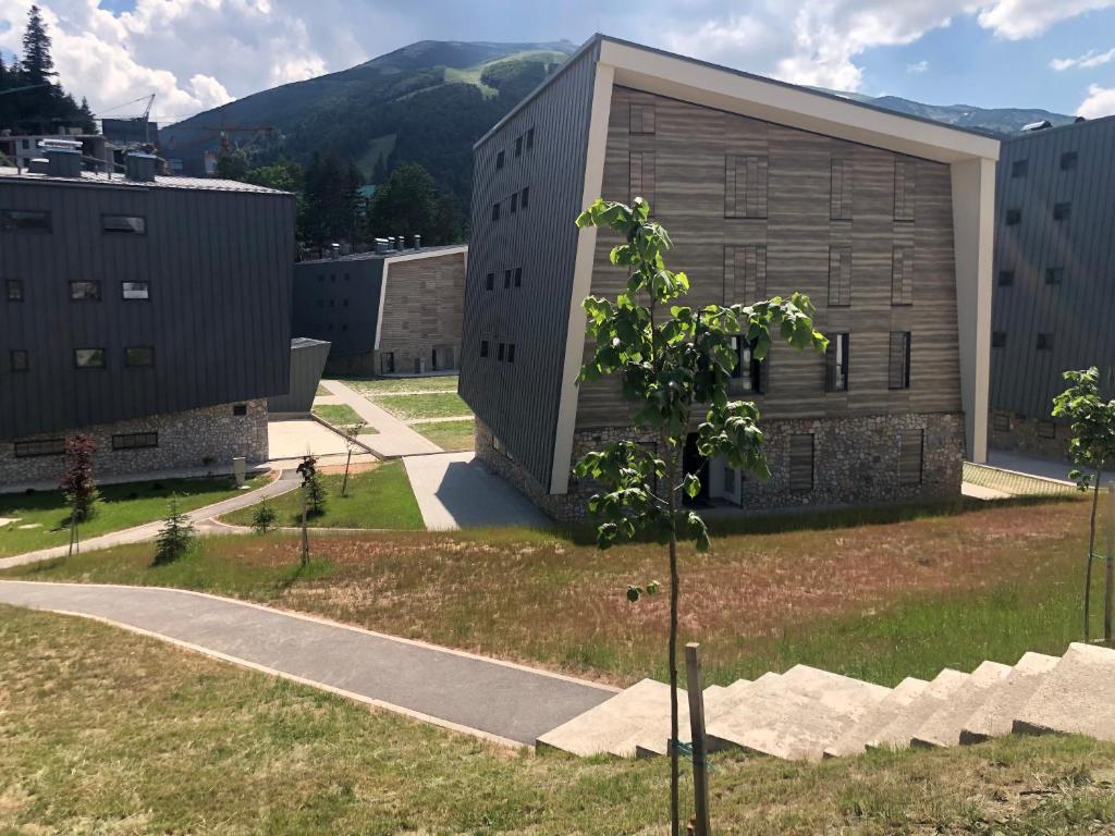 Nespecifikovaný výhled na hory nebo výhled na hory při pohledu z apartmánu