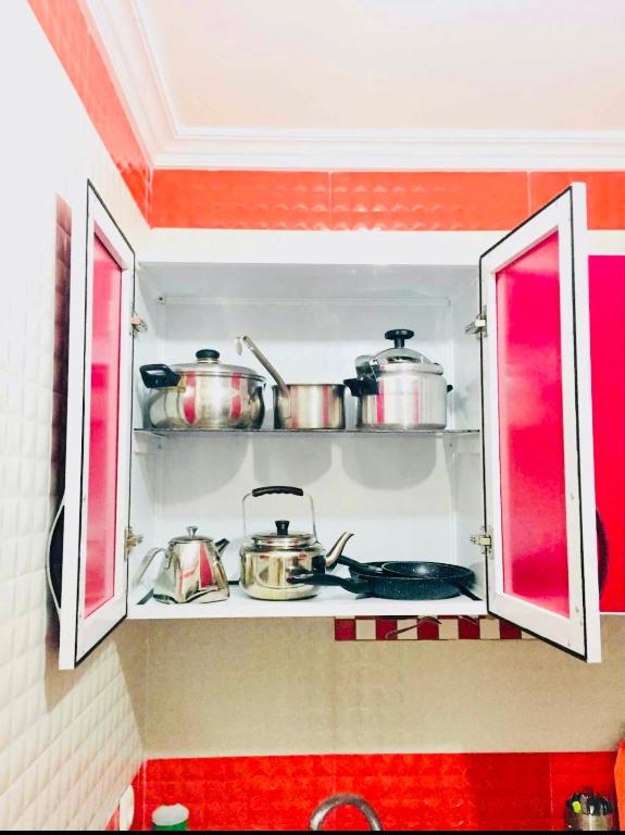 Kuchyň nebo kuchyňský kout v ubytování Appartement Charmant