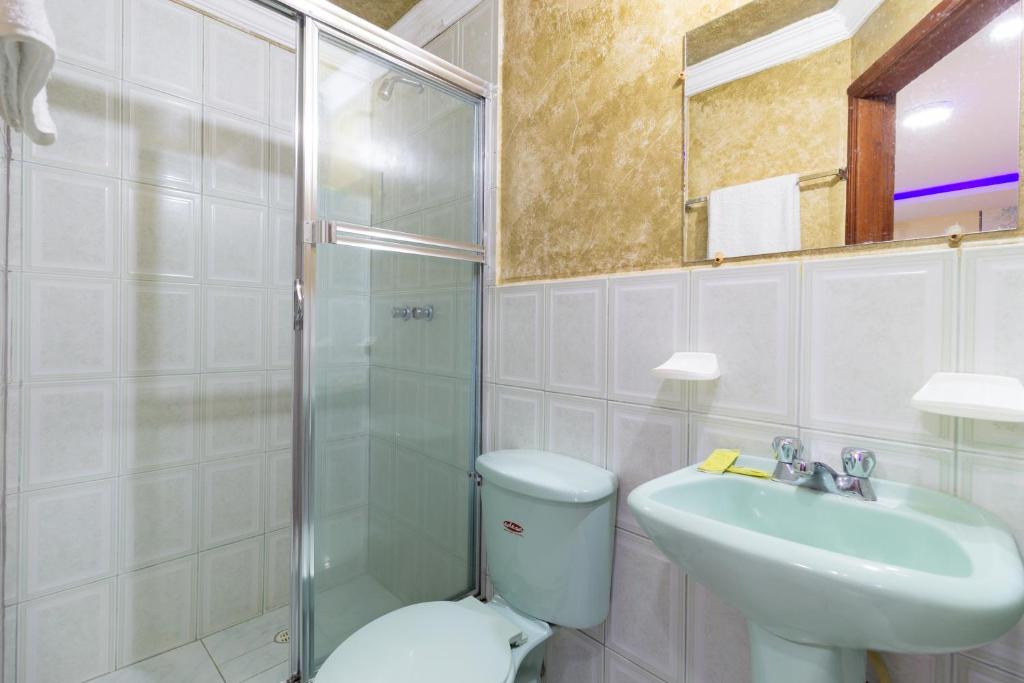 Koupelna v ubytování Hostal Rossy