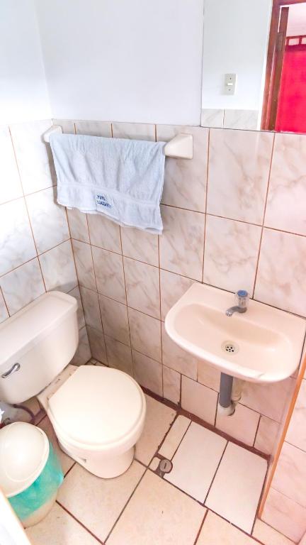 Koupelna v ubytování Hostal Ñaña