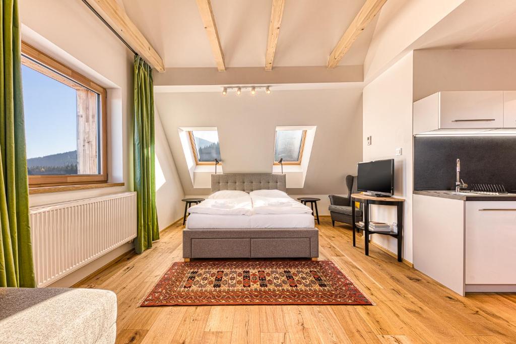 Voodi või voodid majutusasutuse Apartmány Filipovice toas