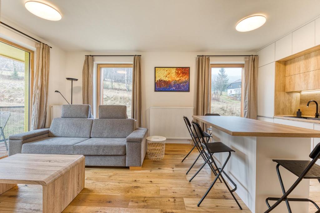 Istumisnurk majutusasutuses Apartmány Filipovice