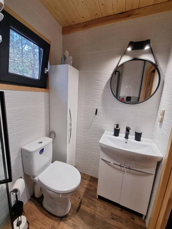 Kúpeľňa v ubytovaní Domek Clonowo