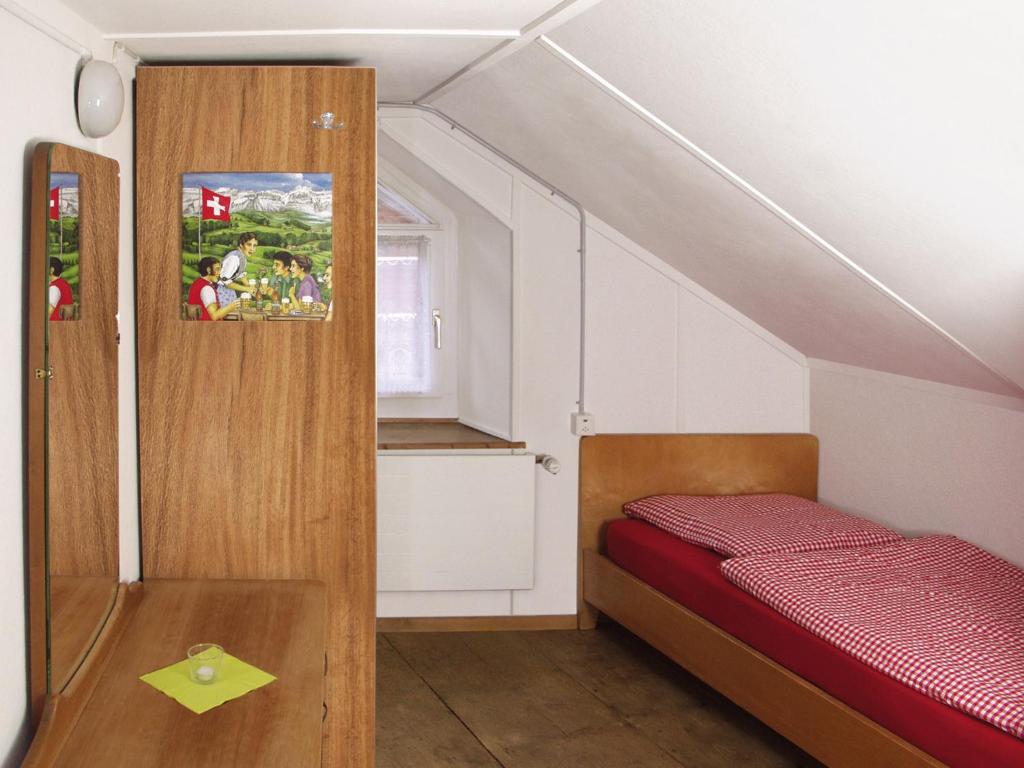Postel nebo postele na pokoji v ubytování Boardercamp Laax - swiss mountain hostel
