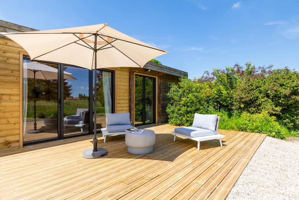 Zahrada ubytování Les Lodges de Malbrough