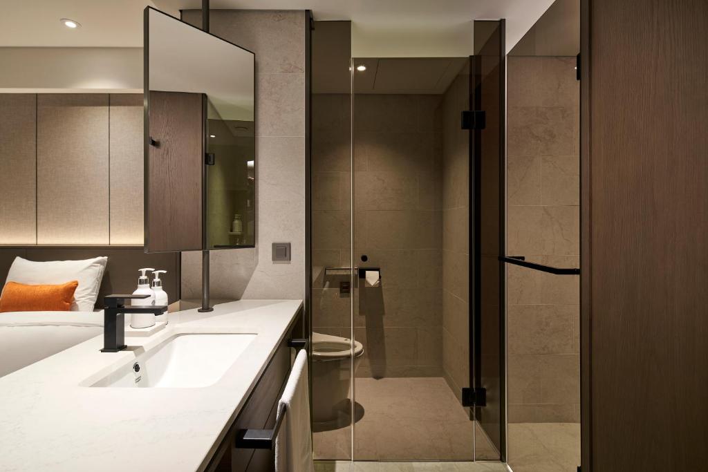 Koupelna v ubytování Hotel Interburgo Exco