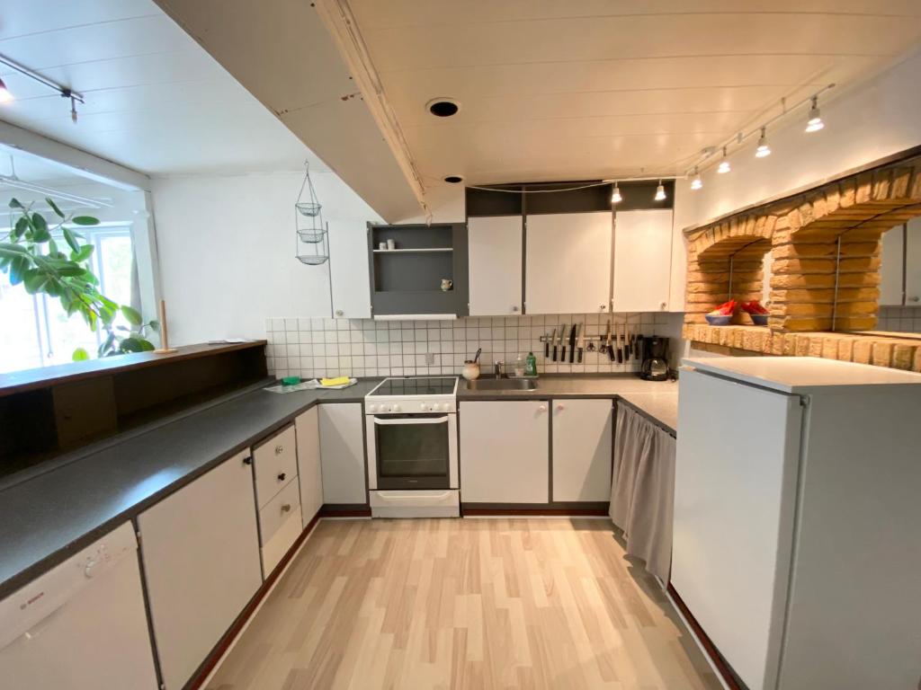 Kuchyň nebo kuchyňský kout v ubytování Studio Apartment in the heart of Højer