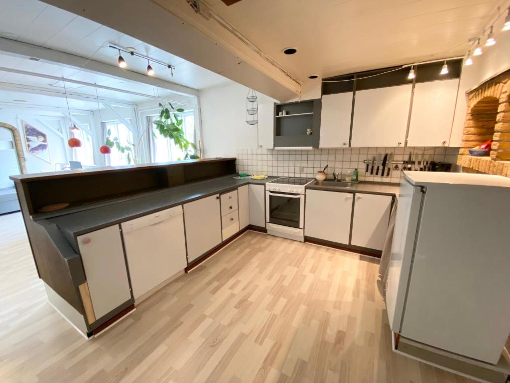 Kuchyň nebo kuchyňský kout v ubytování Studio Apartment in the heart of Højer