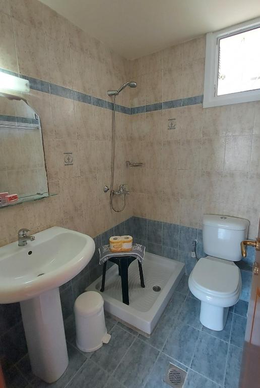 Koupelna v ubytování Hotel Kassandros