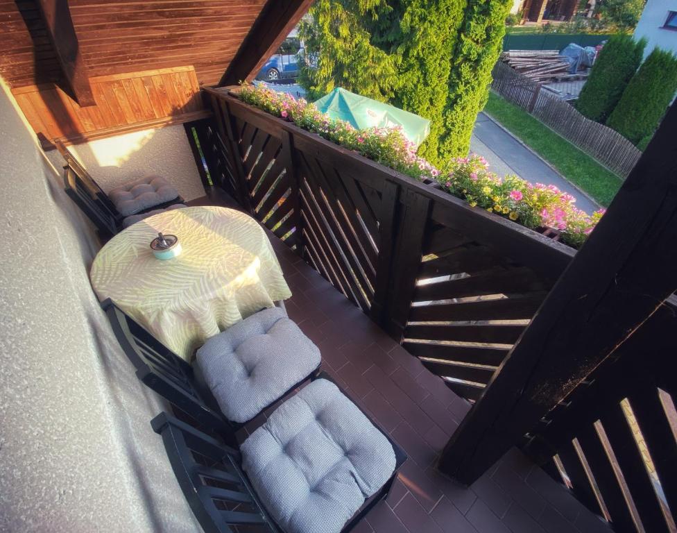A balcony or terrace at R-Penzion