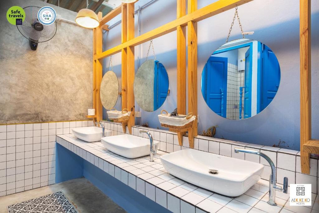 Koupelna v ubytování Aekkeko hostel