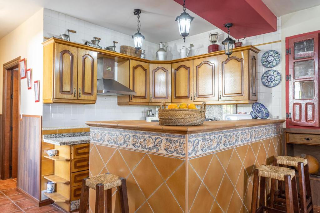 Kuchyň nebo kuchyňský kout v ubytování Cortijo Rural Puerto Nuevo