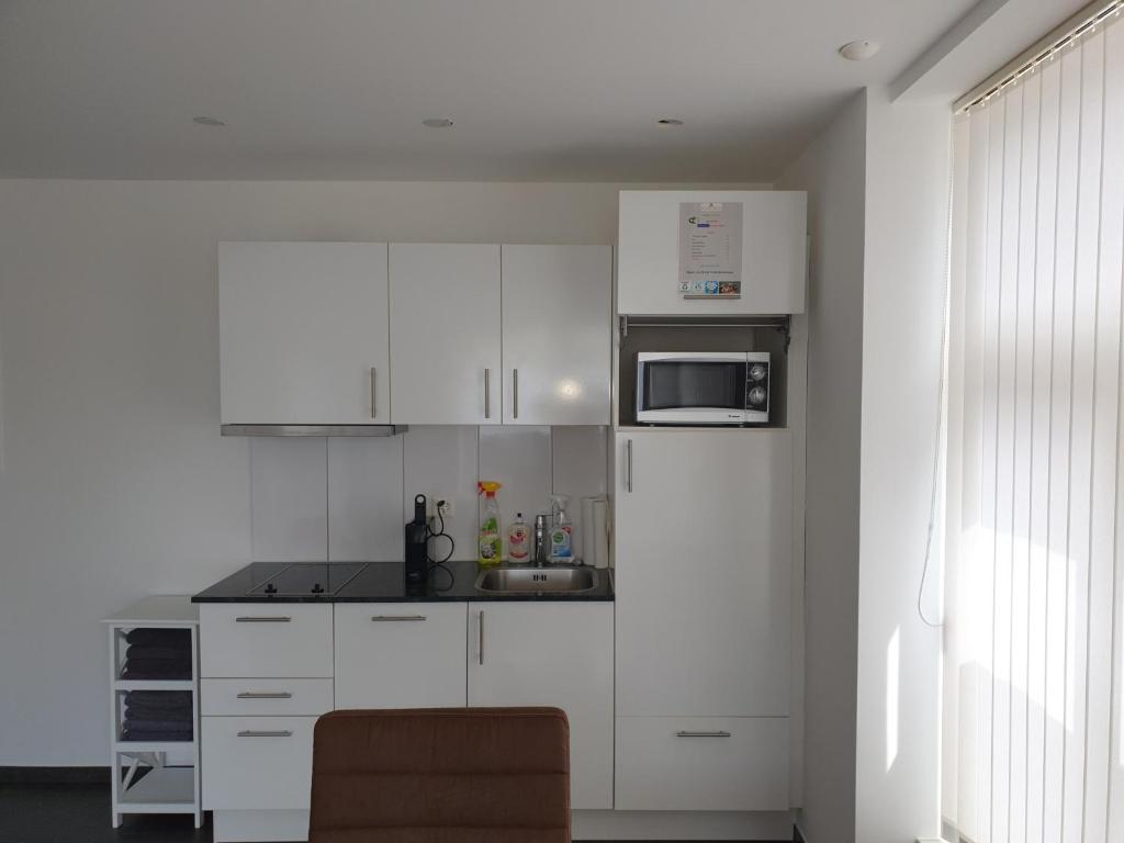 Kuchyň nebo kuchyňský kout v ubytování Schönes Studio in Arbon am Bodensee Neu Klimatisiert !