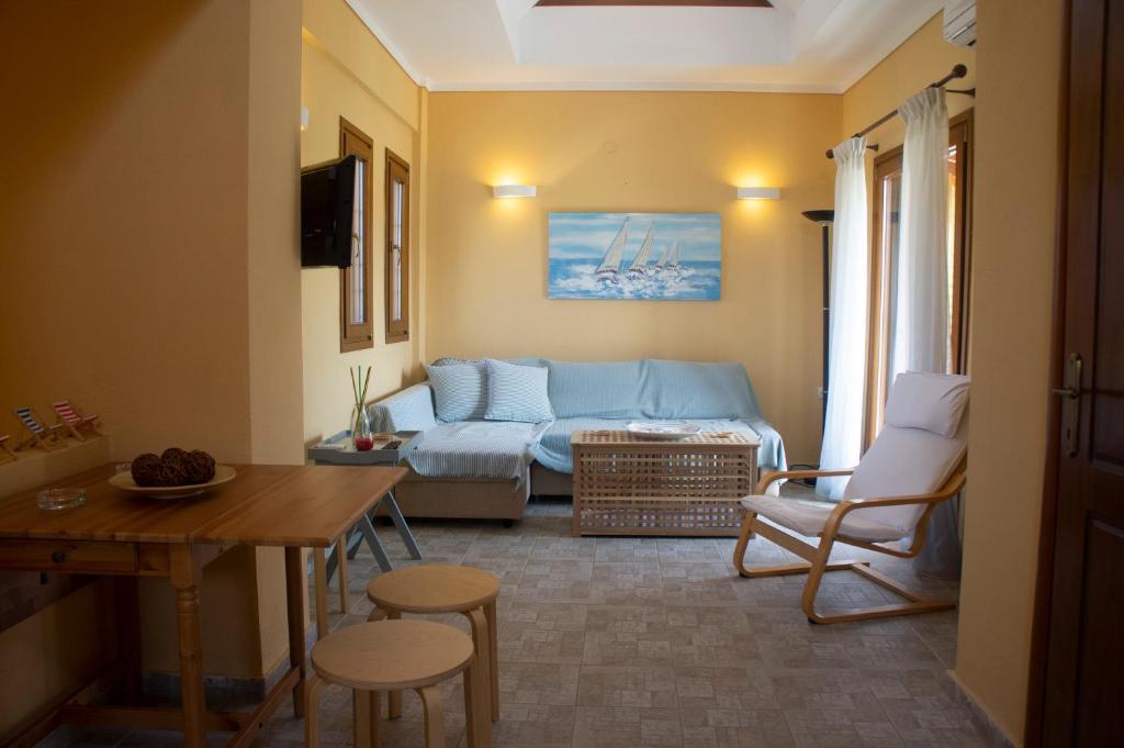 Posezení v ubytování Seaview Maisonette