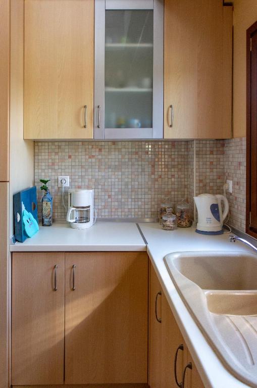 Kuchyň nebo kuchyňský kout v ubytování Seaview Maisonette