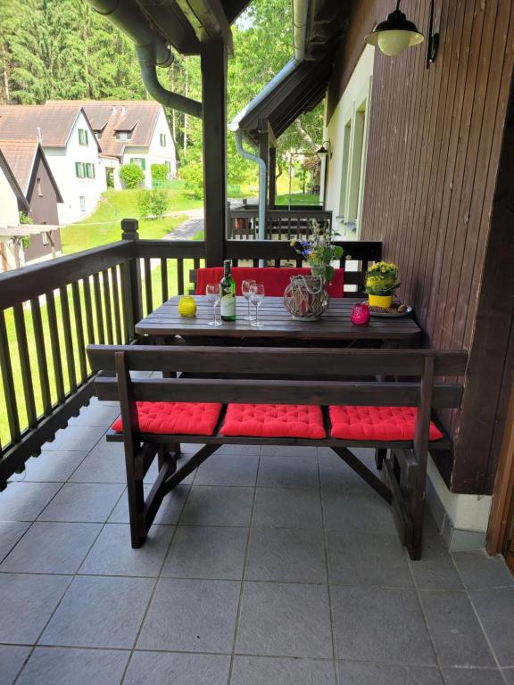 Balkón nebo terasa v ubytování Haus Waldviertel am Herrensee