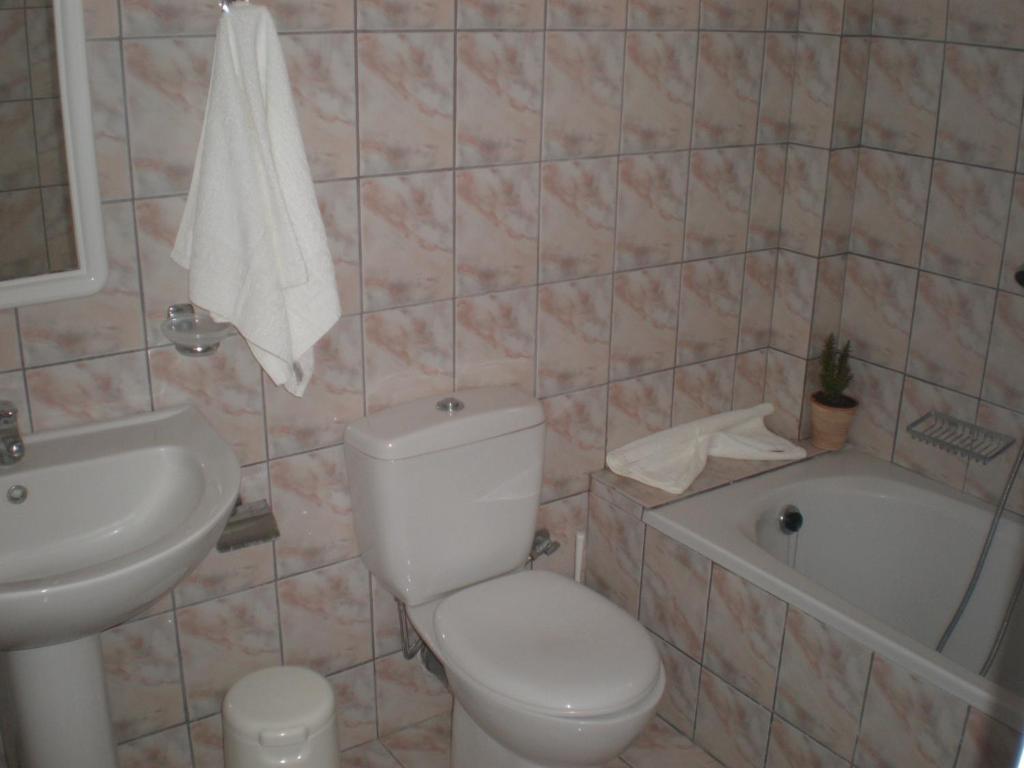 Koupelna v ubytování Oasis