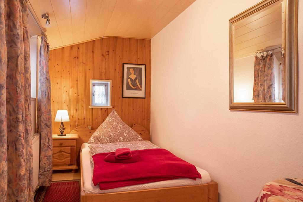 Postel nebo postele na pokoji v ubytování Hotel & Restaurant Sichelschmiede