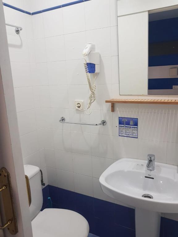 Koupelna v ubytování Hostal Termes