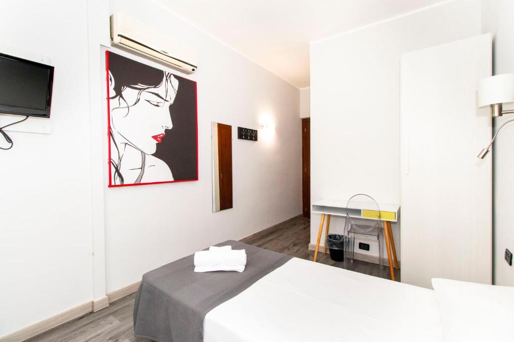 TV a/nebo společenská místnost v ubytování Hotel Cristallo Torino