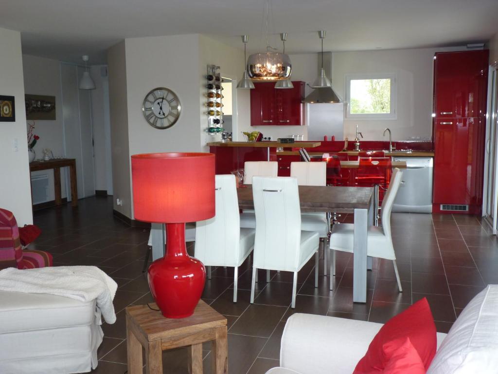 Posezení v ubytování Gîte Les Vignes