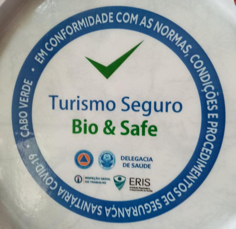 a close up of a label on a sink at Casa Comba in Mindelo