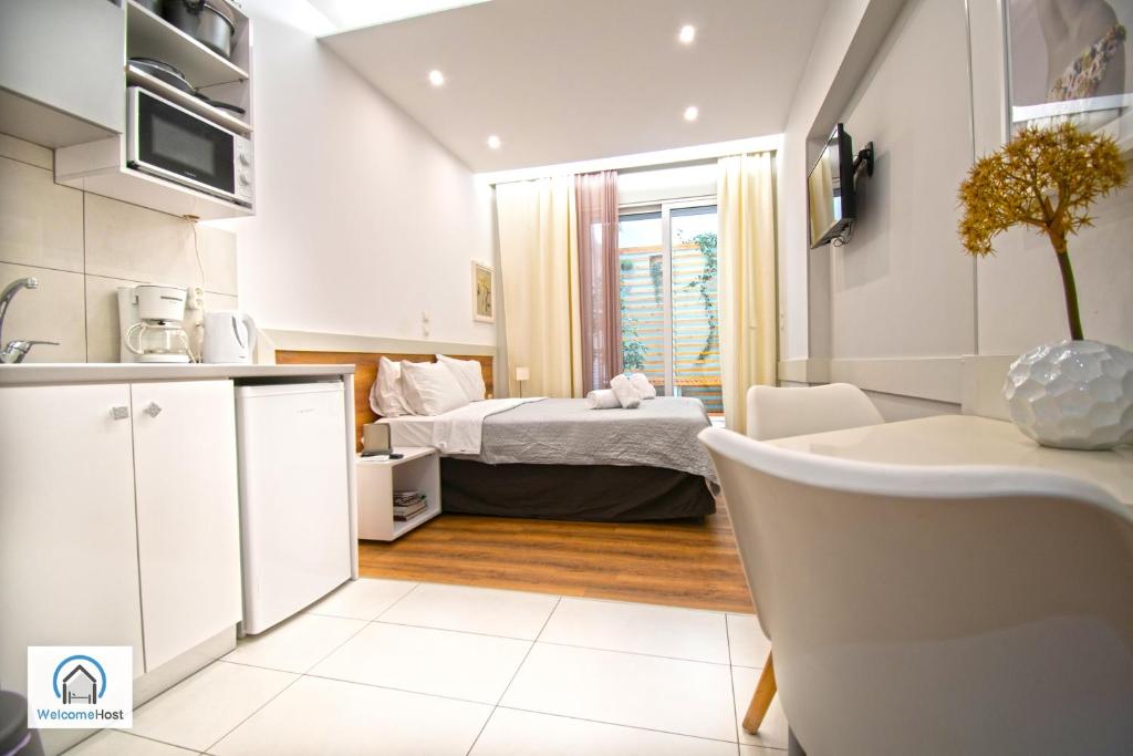 Kuchnia lub aneks kuchenny w obiekcie Syntagma Square Athenian apartments