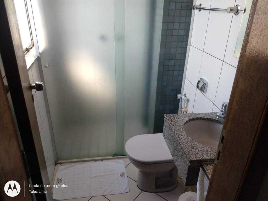 Koupelna v ubytování Hotel Ravenna