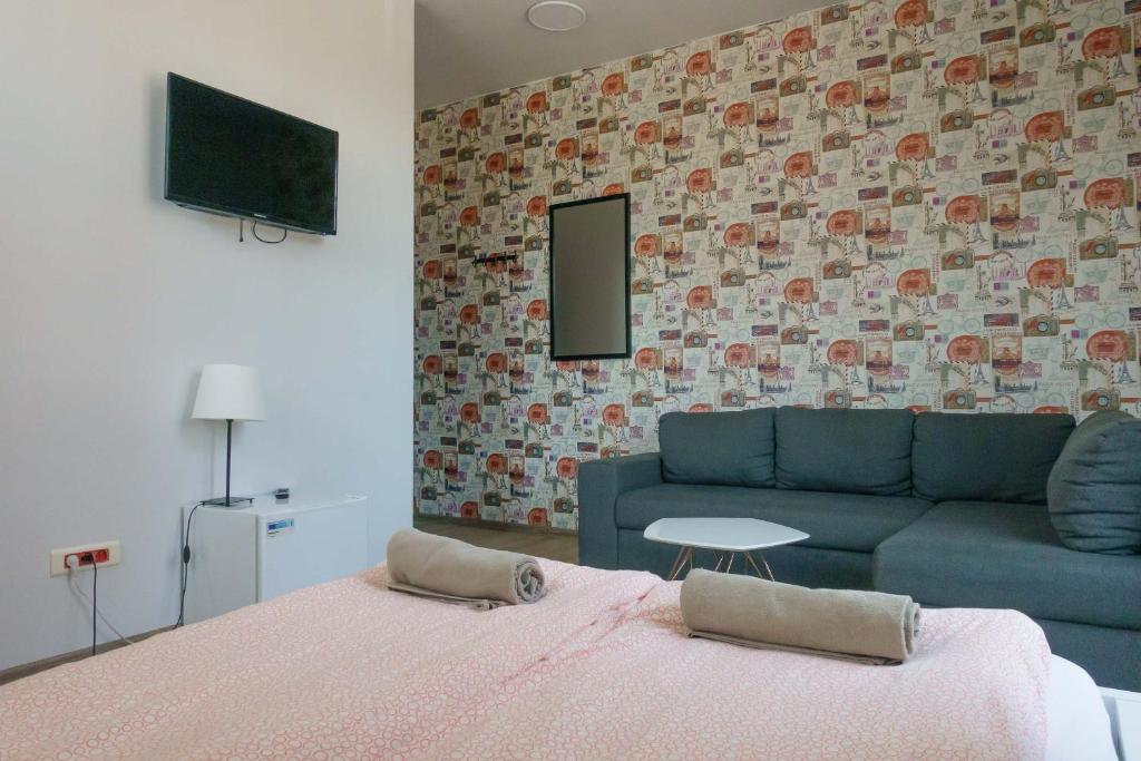 Posteľ alebo postele v izbe v ubytovaní Trip & Hostel