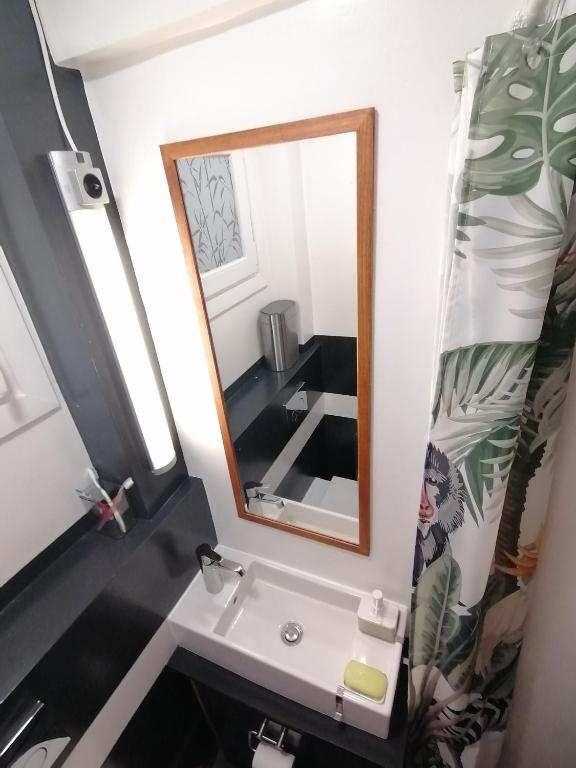Koupelna v ubytování Levélke Mini Apartman