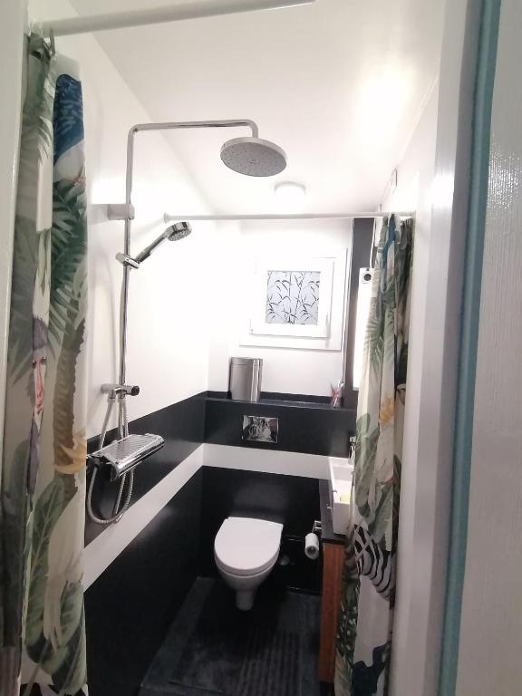 Koupelna v ubytování Levélke Mini Apartman