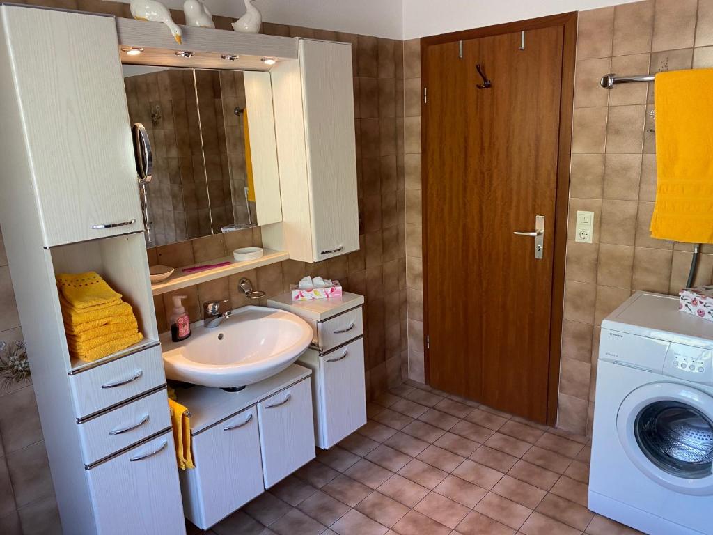 Koupelna v ubytování Säckingen 86 qm 3 Zimmer