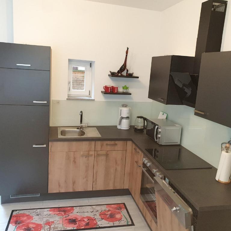 Kuchyň nebo kuchyňský kout v ubytování Ferienhaus Kir