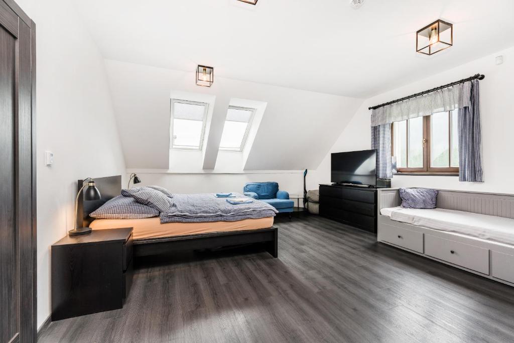 Voodi või voodid majutusasutuse Apartmány Nová Salaš toas