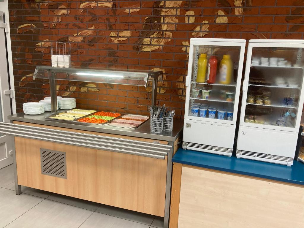 Kuchyň nebo kuchyňský kout v ubytování Apartmány Grasel