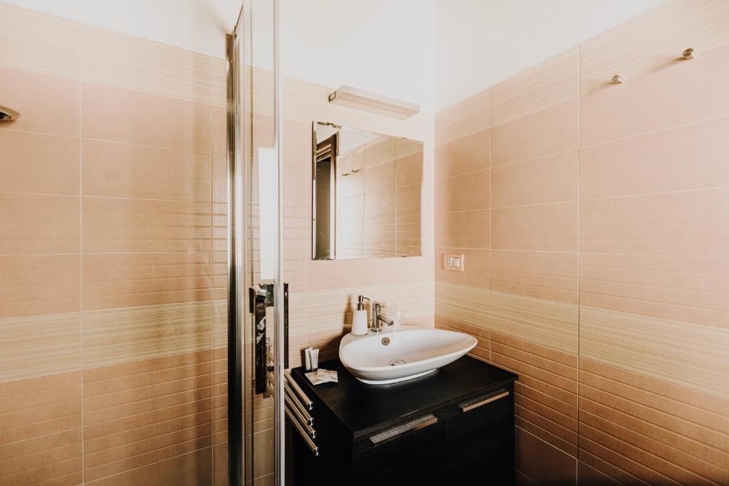 Koupelna v ubytování B&b La Cicala