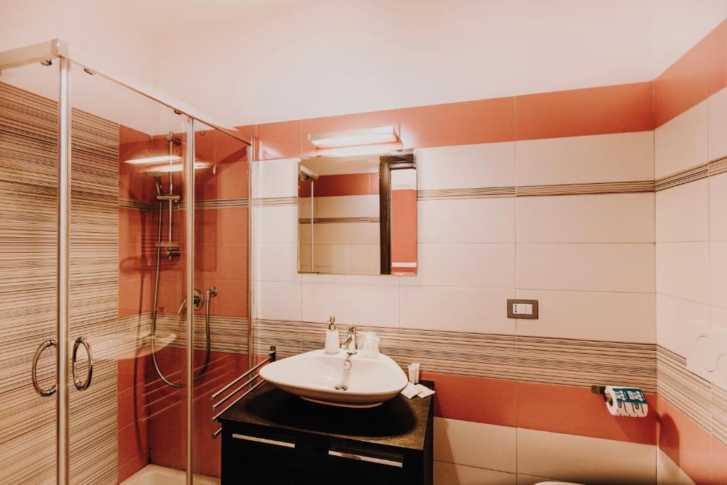 Koupelna v ubytování B&b La Cicala
