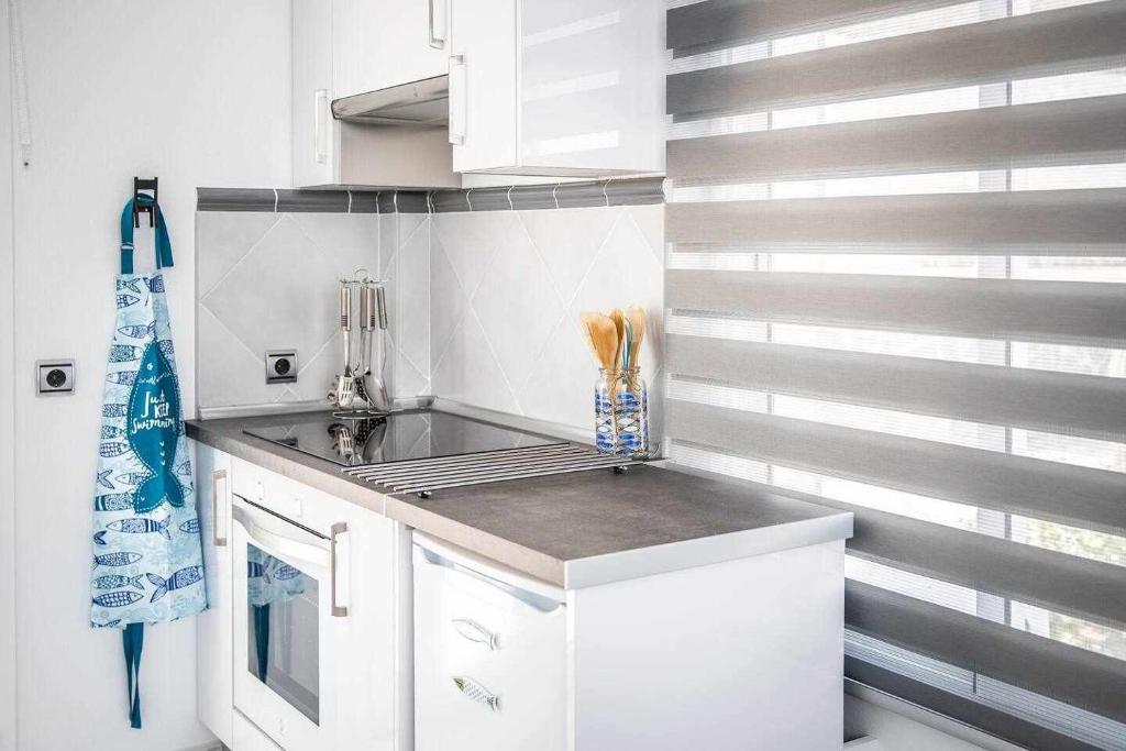 Kuchyň nebo kuchyňský kout v ubytování Villa Nora Beach