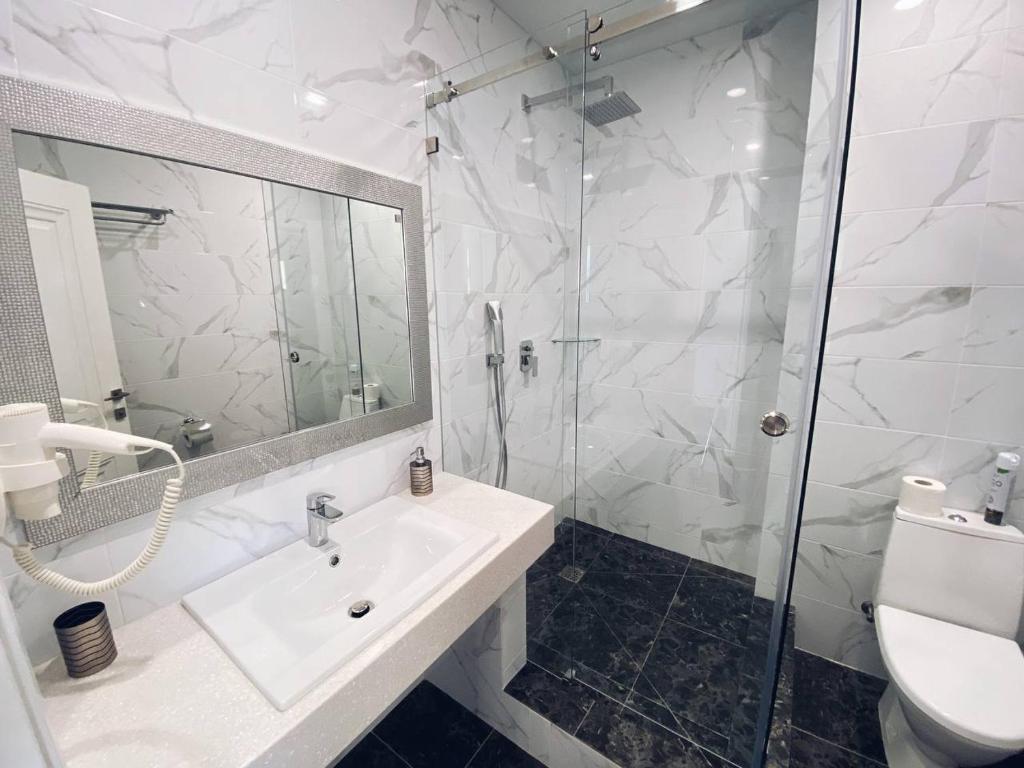 Koupelna v ubytování Kovcheg Hotel