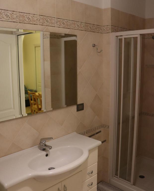 Koupelna v ubytování Studio Sole e Residenza Luna Assisi