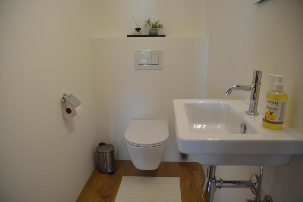 Koupelna v ubytování Ferienwohnung Grunholz
