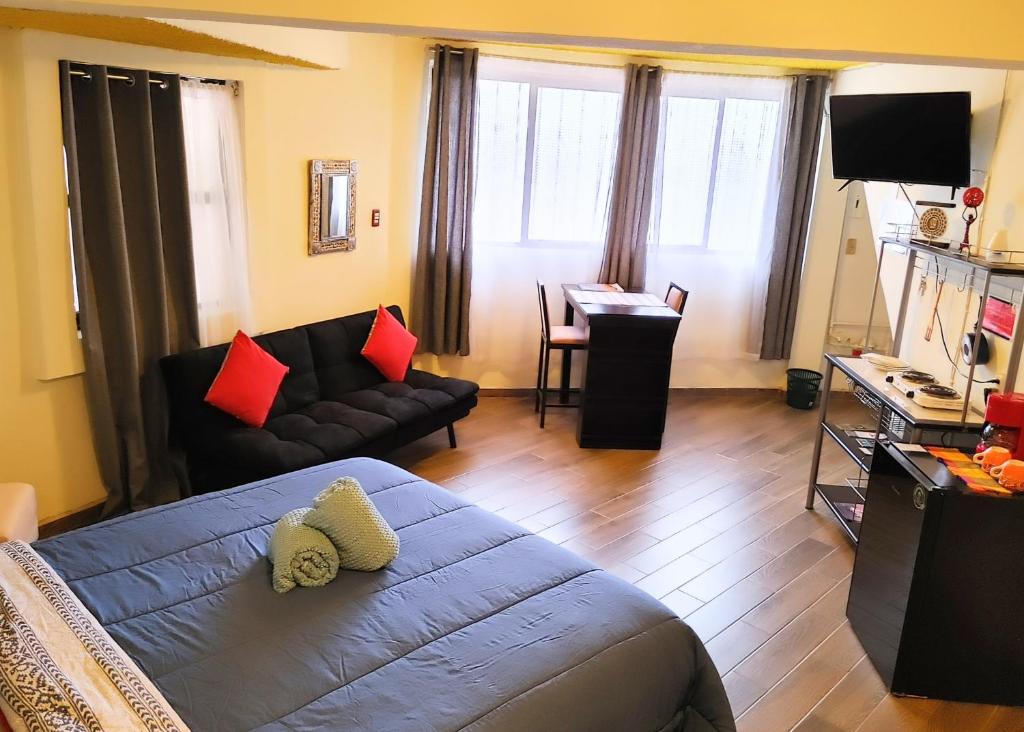 Postel nebo postele na pokoji v ubytování Casa Rofo