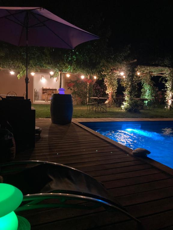 Bazén v ubytování Domaine U Bugnu nebo v jeho okolí