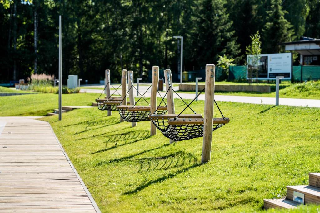 Vonkajšia záhrada v ubytovaní Apartament Morsa w Nautica Resort